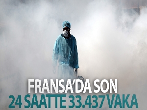 Fransa'da son 24 saatte 33 bin 437 koronavirüs vakası