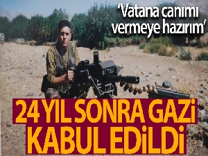 24 yıl sonra gazi olarak kabul edildi