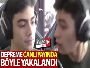 Canlı yayın yaparken depreme böyle yakalandı