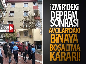Avcılar'da bir binada deprem sonrası çatlak meydana geldi