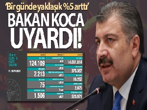 Türkiye'de son 24 saatte 2213 kişiye Kovid-19 hastalık tanısı konuldu