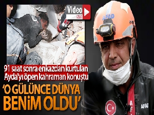 Enkazdan kurtulan Ayda'yı öpen kahraman konuştu