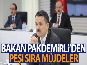 Tarım ve Orman Bakanı Bekir Pakdemirli'den peşisıra müjdeler