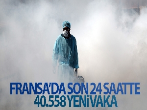 Fransa'da son 24 saatte 40 bin 558 yeni vaka