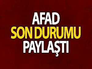 AFAD: 'Enkaz kaldırma çalışmaları devam etmektedir'