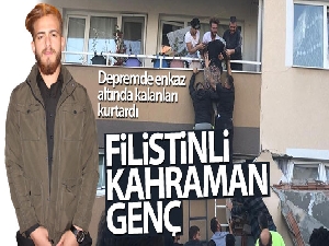 Kahraman Filistinli genç, depremde enkaz altında kalanları kurtardı