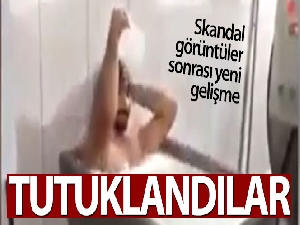 Süt kazanında banyo keyfi yapanlar tutuklandı