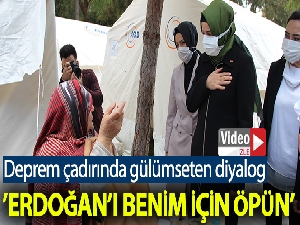 Deprem çadırında Trabzonlu nine ile gülümseten diyalog