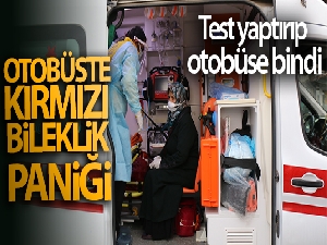 Otobüste kırmızı bileklik paniği