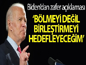 ABD Başkanı Joe Biden: "Bölmeyi değil birleştirmeyi hedefleyen bir başkan olacağım"
