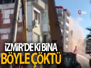 Binanın çöküş anı cep telefonu kamerasında