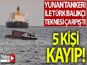 Karataş açıklarında gemiyle çarpışan tekne alabora oldu: 5 kişi kayıp