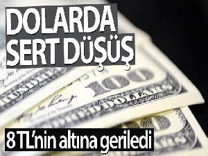 Dolarda sert düşüş