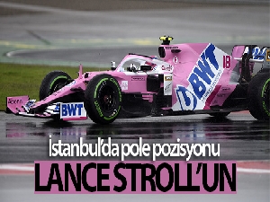 İstanbul'da pole pozisyonu Lance Stroll'un