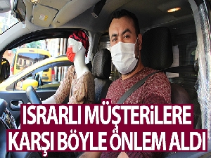 Taksiciden korona virüse cansız mankenli önlem