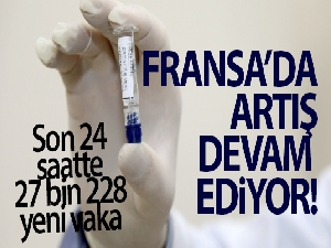 Fransa'da son 24 saatte 27 bin 228 yeni vaka