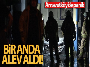 Tamir edilmeye çalışılan otomobil bir anda alev aldı