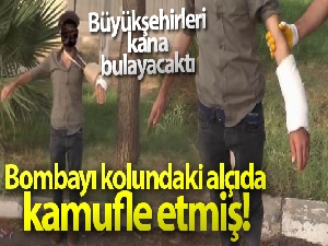 Terörist bombayı kolundaki alçıda kamufle etmiş