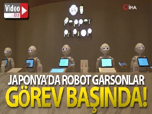Japonya'da robot garsonlar görev başında