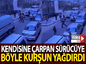 İstanbul'da kendisine çarpan sürücüye kurşun yağdıran maganda kamerada