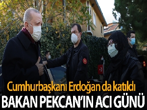 Cumhurbaşkanı Erdoğan, Ticaret Bakanı Pekcan'ın annesinin cenaze törenine katıldı