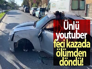 Ünlü youtuber feci kazada ölümden döndü!  Enes Batur kaza geçirdi