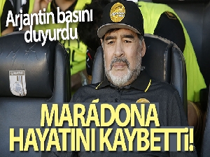 Efsane futbolu Maradona hayatını kaybetti