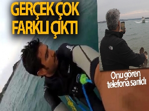 Dünya ikincisi sörfçüyü vatandaş mahsur kaldı sandı o öz çekim yaptı