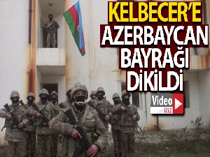 Ermenistan işgalinden kurtarılan Kelbecer'e Azerbaycan bayrağı dikildi