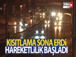 İstanbul'da sokağa çıkma kısıtlamasının sona ermesiyle yollarda hareketlilik başladı