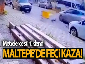Maltepe'de motosiklet kazası kamerada