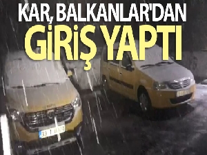 Kırklareli'de ve Edirne'de kar yağdı!