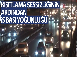 Kısıtlamanın ardından iş başı yapan vatandaşlar yoğunluk oluşturdu