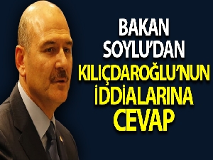 Bakan Soylu'dan, Kılıçdaroğlu'nun iddialarına cevap