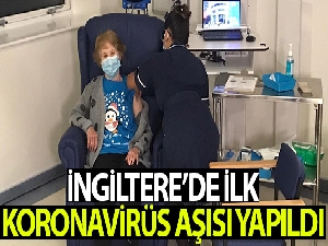 İngiltere'de ilk korona aşısı yapıldı