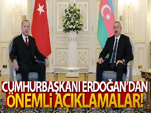 Cumhurbaşkanı Erdoğan'dan Azerbaycan'daki tarihi günde önemli açıklamalar!