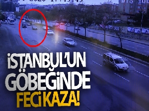 İstanbul'un göbeğinde feci zincirleme kaza kamerada