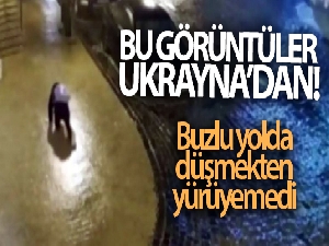 Ukrayna'da olumsuz hava şartları gülümseten görüntülere neden oldu