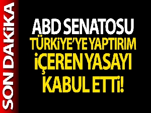 ABD Senatosu Türkiye'ye yaptırımların önünü açan yasa tasarısını kabul etti