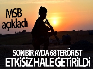 MSB: 'Son bir ayda 68 terörist etkisiz hale getirildi'