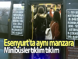 Esenyurt'ta aynı manzara: Durdurulan tüm minibüsler tıka basa çıktı