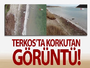 İstanbul'un önemli su kaynağı Terkos'ta korkutan görüntü