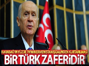 Devlet Bahçeli: 'Karabağ'ın yüzde 70'inin Ermenistan işgalinden kurtarılması bir Türk zaferidir'
