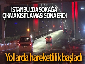 Sokağa çıkma kısıtlaması sona erdi, yollarda hareketlilik başladı