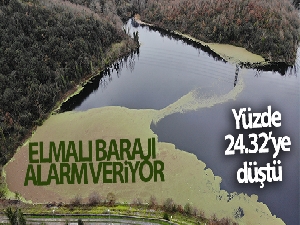 İstanbul'da Elmalı barajı alarm veriyor, Yüzde 24.32'ye düştü