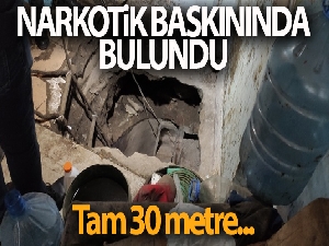 İstanbul'da narkotik baskınında 30 metrelik tünel bulundu