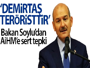 İçişleri Bakanı Soylu'dan AİHM'e sert Demirtaş tepkisi
