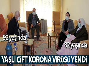 Yaşlı çift korona virüsü yendi