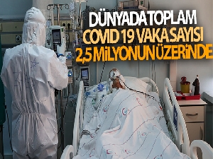 Dünyada toplam Covid 19 vaka sayısı 2,5 milyonun üzerinde