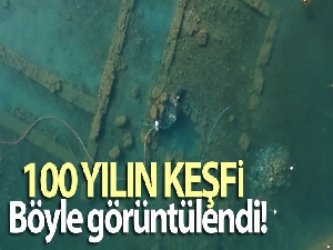 Gölün dibinde yatan 100 yılın keşfi, havadan ve su altından böyle görüntülendi